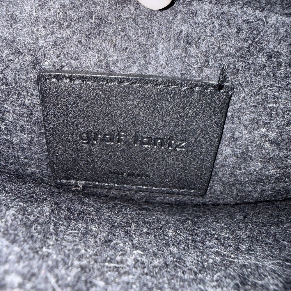 Graf Lantz Bedford Felt Convertible Crossbody Tote Bag Purse Gray Merino Wool - Picture 11 of 12